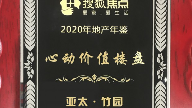 必一运动·竹园项目荣获2020年度“心动价值楼盘”称呼